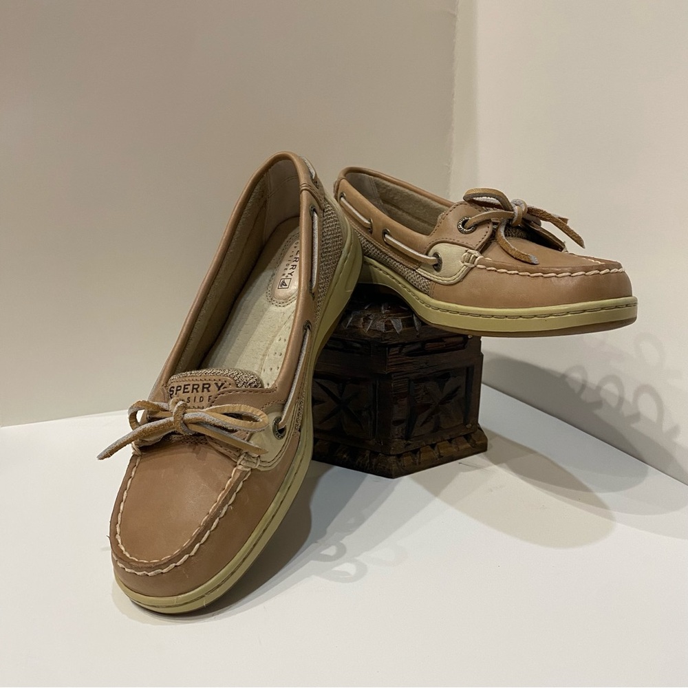 Sperry Top-Sider Tan Leather Boat Shoes Womens Size 6.5
